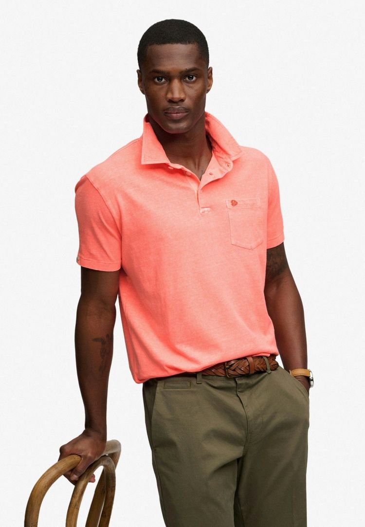 Superdry Polo Oranje heren (CLASSIC COTTON LINEN POLO  - M1110486A.MMP) - GL Sport (Sluis)
