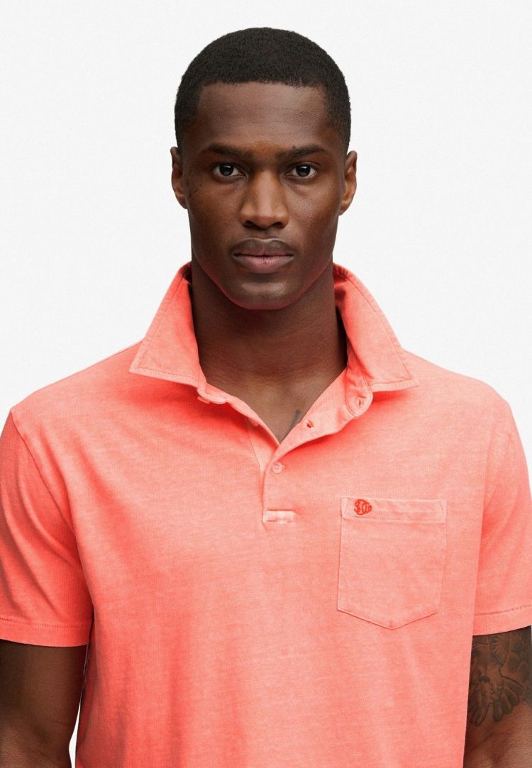 Superdry Polo Oranje heren (CLASSIC COTTON LINEN POLO  - M1110486A.MMP) - GL Sport (Sluis)