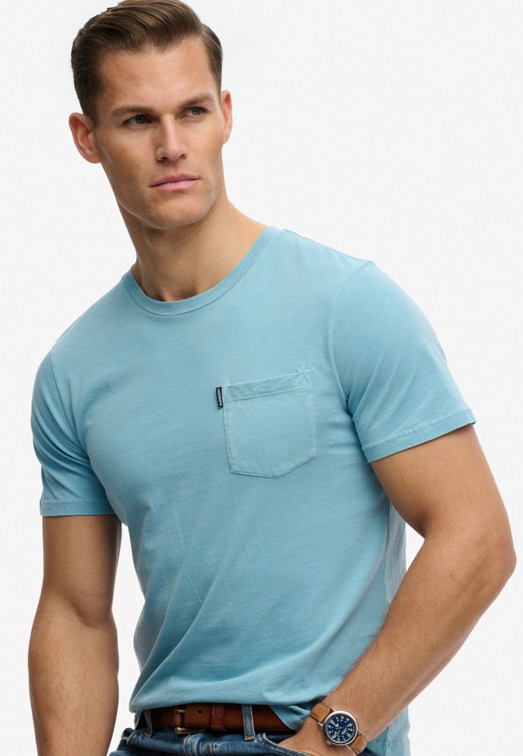 Superdry T-shirt Blauw heren (CLASSIC ESSENTIAL POCKET T-SHIRT - M1012206A.WTY) - GL Sport (Sluis)