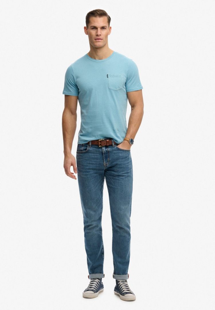 Superdry T-shirt Blauw heren (CLASSIC ESSENTIAL POCKET T-SHIRT - M1012206A.WTY) - GL Sport (Sluis)