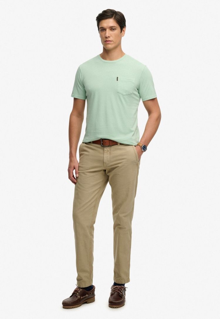 Superdry T-shirt Groen heren (CLASSIC ESSENTIAL POCKET T-SHIRT - M1012206A.S1L) - GL Sport (Sluis)