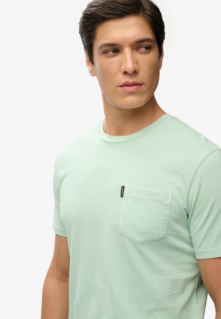 Superdry T-shirt Groen heren (CLASSIC ESSENTIAL POCKET T-SHIRT - M1012206A.S1L) - GL Sport (Sluis)