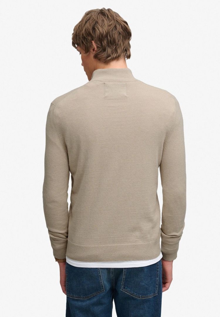 Superdry & Co Pull Grijs heren (ESSENTIAL LW WOOL BLEND 1/2 ZIP - M6110783A.5US) - GL Sport (Sluis)