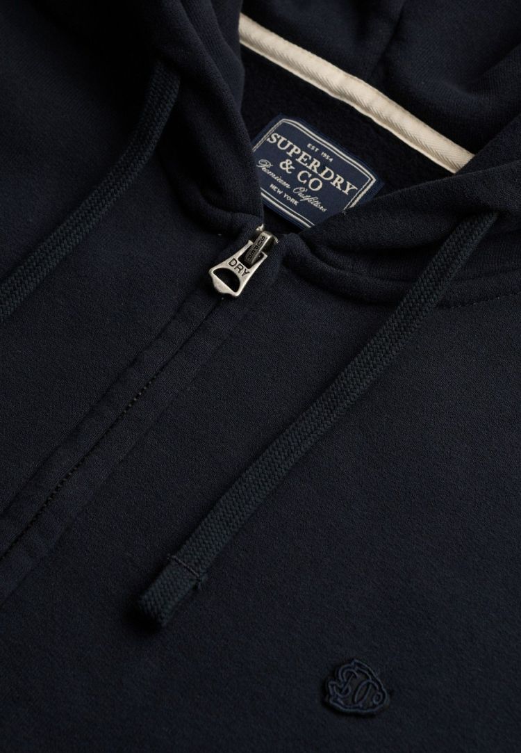 Superdry & Co Vest Blauw heren (ESSENTIAL SDCO LOGO ZIPHOOD - M2014703A.24S) - GL Sport (Sluis)
