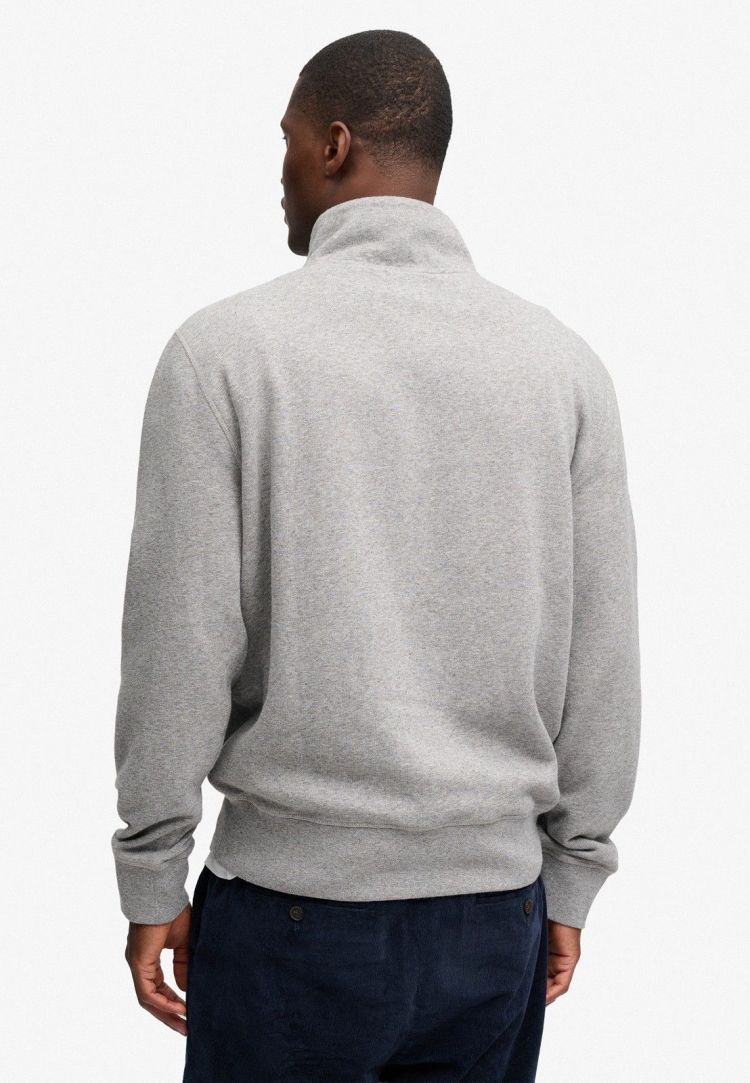 Superdry & Co Pull Grijs heren (ESSENTIAL SERIF LOGO HALF ZIP - M2014700A.K7V) - GL Sport (Sluis)