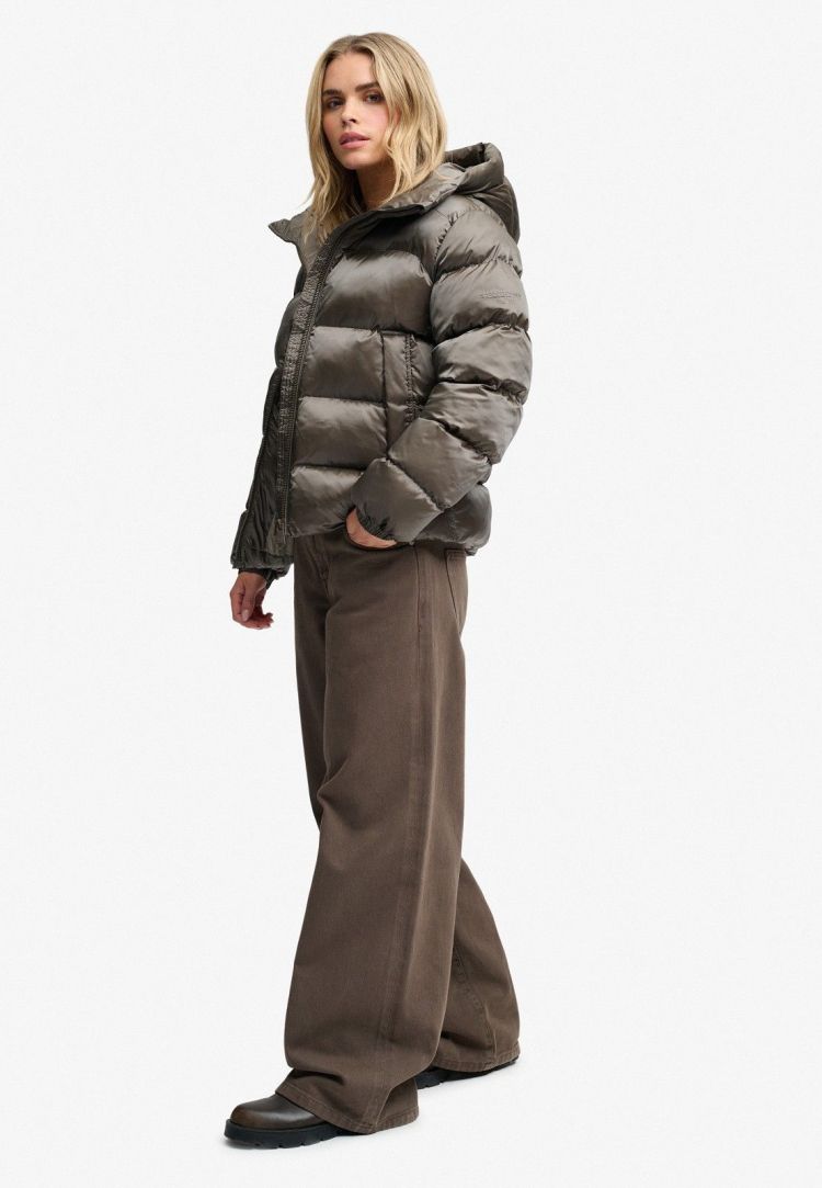 Superdry & Co Jas Kaki dames (HOODED SHINE PUFFER JACKET - W5012187A.2QJ) - GL Sport (Sluis)