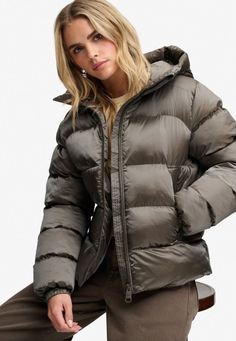 Superdry & Co Jas Kaki dames (HOODED SHINE PUFFER JACKET - W5012187A.2QJ) - GL Sport (Sluis)