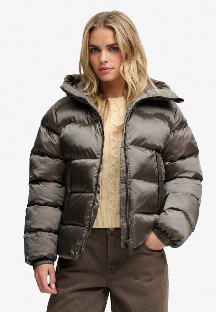 Superdry & Co Jas Kaki dames (HOODED SHINE PUFFER JACKET - W5012187A.2QJ) - GL Sport (Sluis)