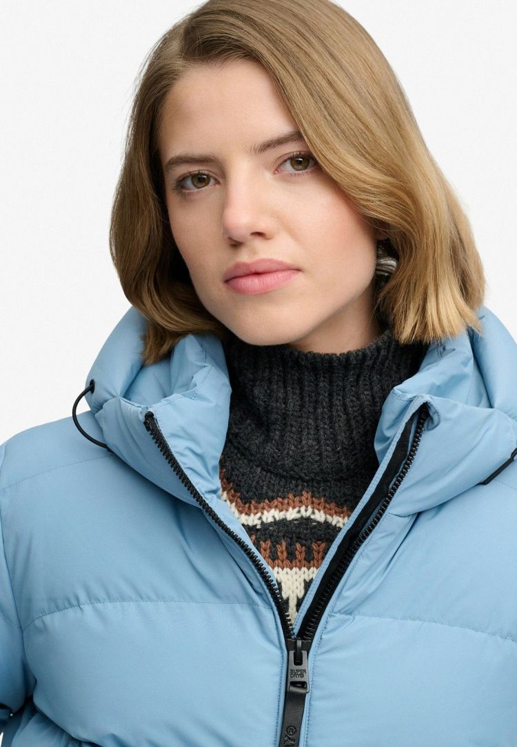Superdry & Co Jas Blauw dames (HOODED SPORTS PUFFER JACKET - W5011996A.QS8) - GL Sport (Sluis)