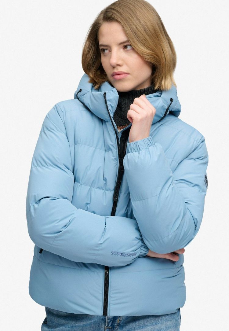 Superdry & Co Jas Blauw dames (HOODED SPORTS PUFFER JACKET - W5011996A.QS8) - GL Sport (Sluis)
