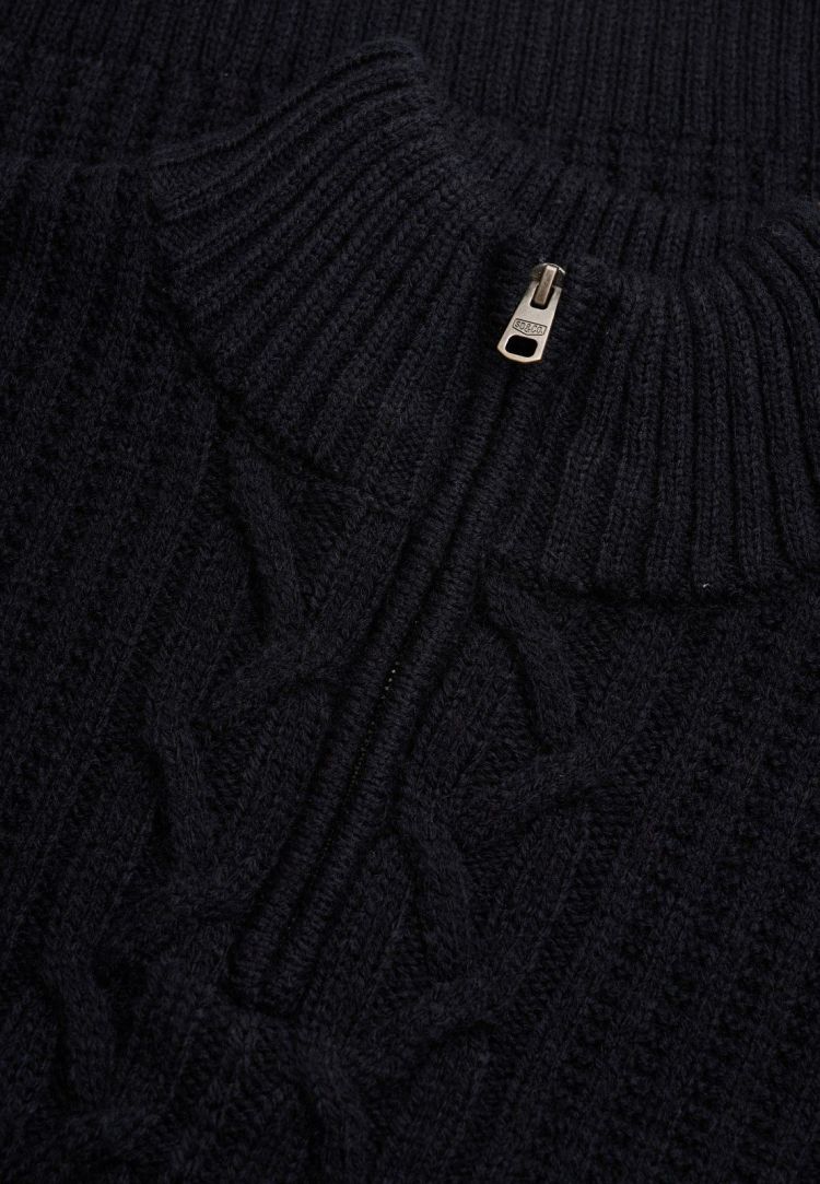 Superdry & Co Trui Blauw heren (JACOB CABLE HALF ZIP KNIT - M6110770A.98T) - GL Sport (Sluis)