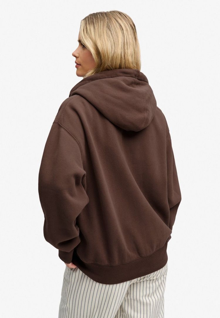 Superdry & Co Hoodie Bruin dames (LUXE FUR LINED ZIPHOOD - W2012784A.8TP) - GL Sport (Sluis)