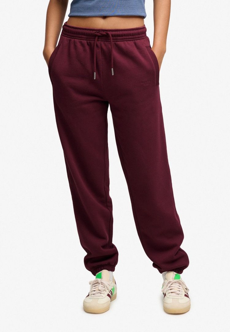 Superdry & Co Joggingbroek Rood dames (SIGNATURE EMB CUFFED JOGGER - W7011364A.1KD) - GL Sport (Sluis)