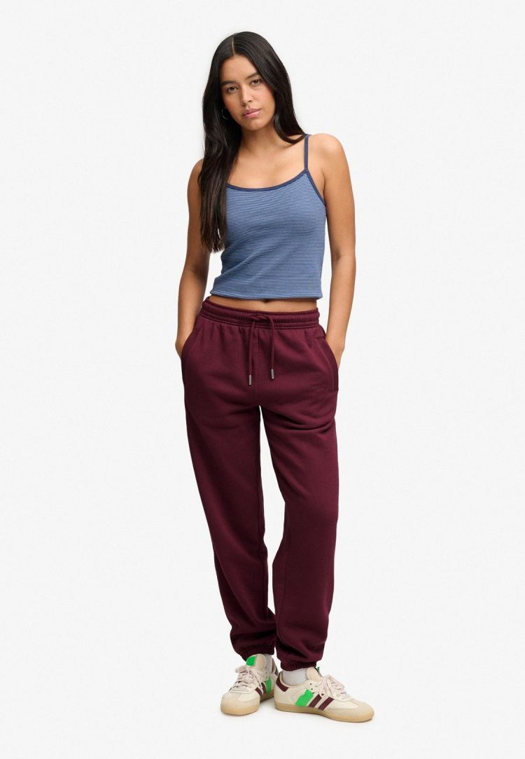 Superdry & Co Joggingbroek Rood dames (SIGNATURE EMB CUFFED JOGGER - W7011364A.1KD) - GL Sport (Sluis)