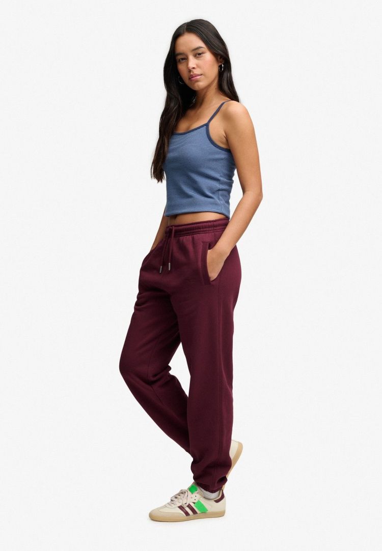 Superdry & Co Joggingbroek Rood dames (SIGNATURE EMB CUFFED JOGGER - W7011364A.1KD) - GL Sport (Sluis)