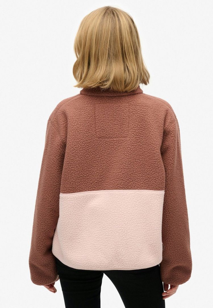 Superdry & Co Jas Bruin dames (COLOUR BLOCK FLEECE JACKET - W5012074A.2TP) - GL Sport (Sluis)