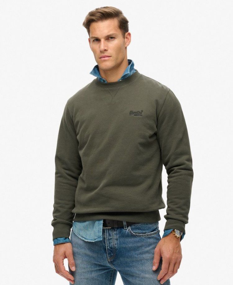 Superdry Sweater Groen heren (ESSENTIAL LOGO CREW SWEATSHIRT - M2013751A.3JZ) - GL Sport (Sluis)