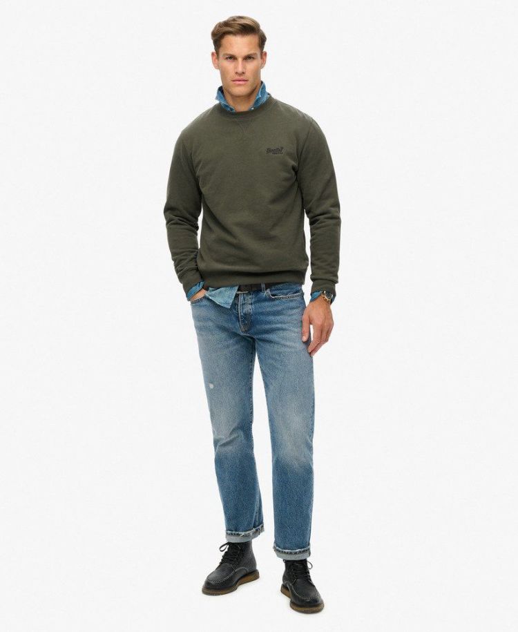 Superdry Sweater Groen heren (ESSENTIAL LOGO CREW SWEATSHIRT - M2013751A.3JZ) - GL Sport (Sluis)