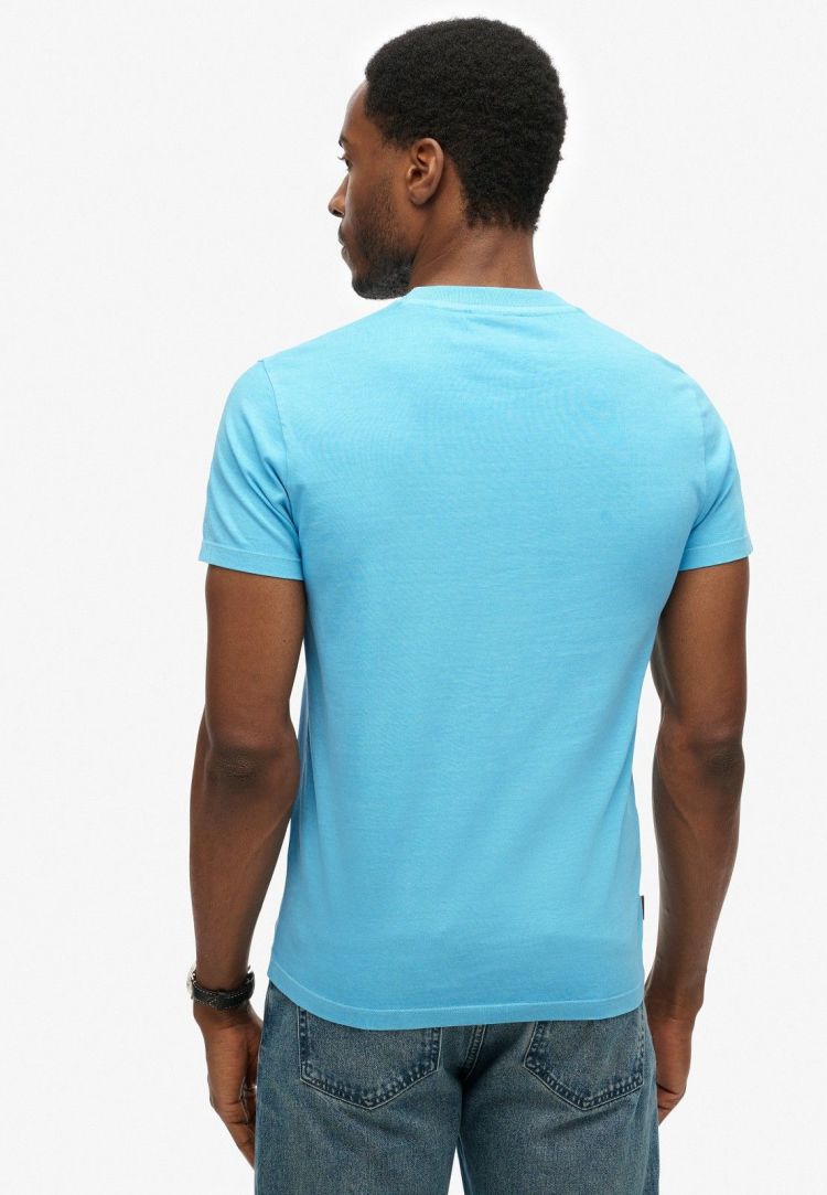 Superdry T-shirt Blauw heren (ESSENTIAL LOGO EMB NEON TEE - M1012065A.C9A) - GL Sport (Sluis)