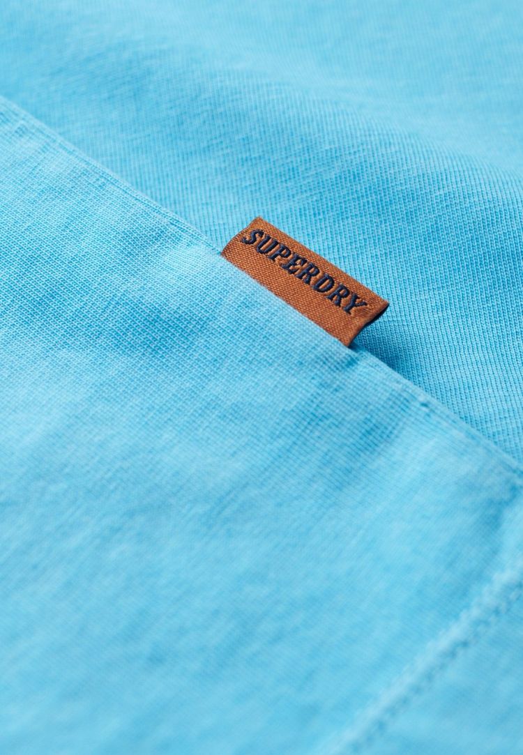 Superdry T-shirt Blauw heren (ESSENTIAL LOGO EMB NEON TEE - M1012065A.C9A) - GL Sport (Sluis)