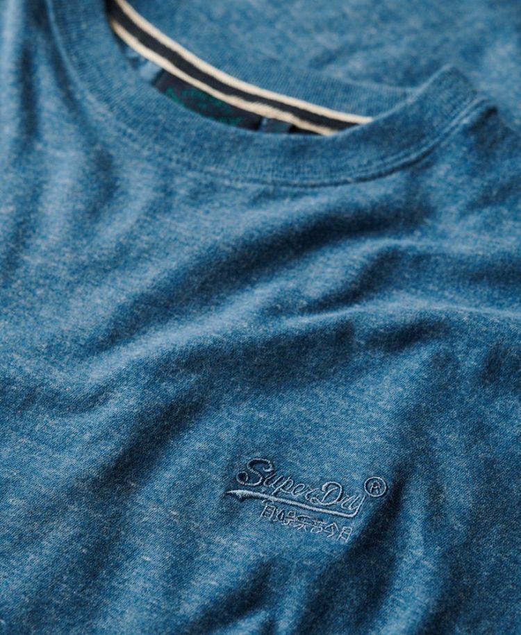 Superdry T-shirt Blauw heren (ESSENTIAL LOGO EMB TEE - M1011245A.1AF) - GL Sport (Sluis)