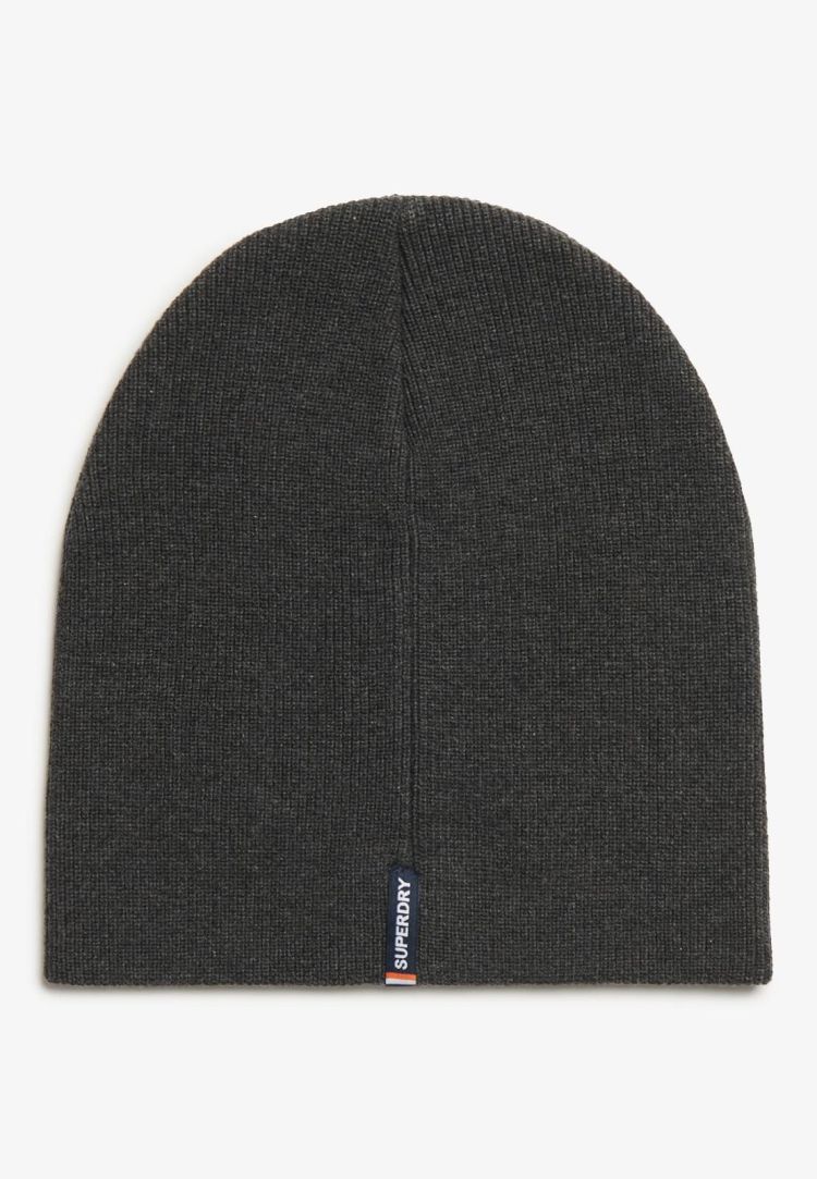 Superdry Muts Grijs heren (ESSENTIAL LOGO KNITTED BEANIE - M9010184A.VZ5) - GL Sport (Sluis)