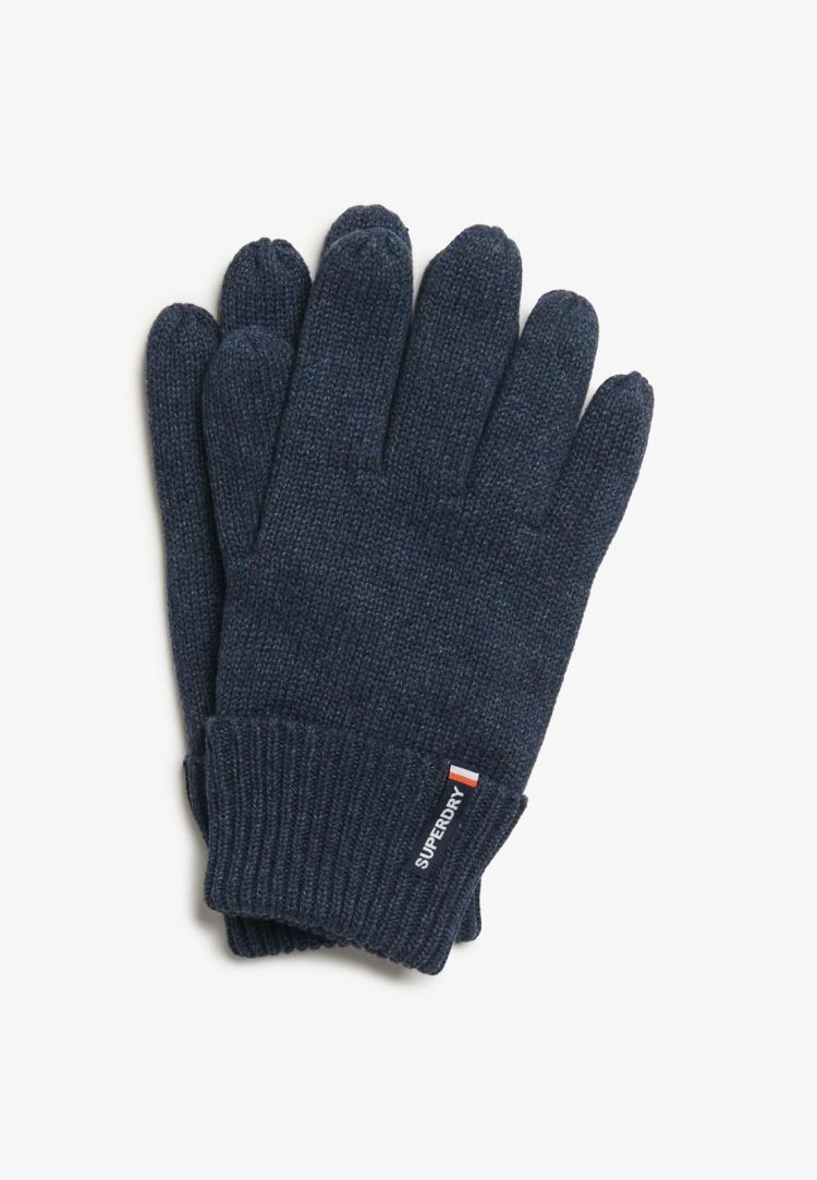 Superdry Handschoenen Blauw heren (ESSENTIAL LOGO KNITTED GLOVES - M9310076A.C2P) - GL Sport (Sluis)