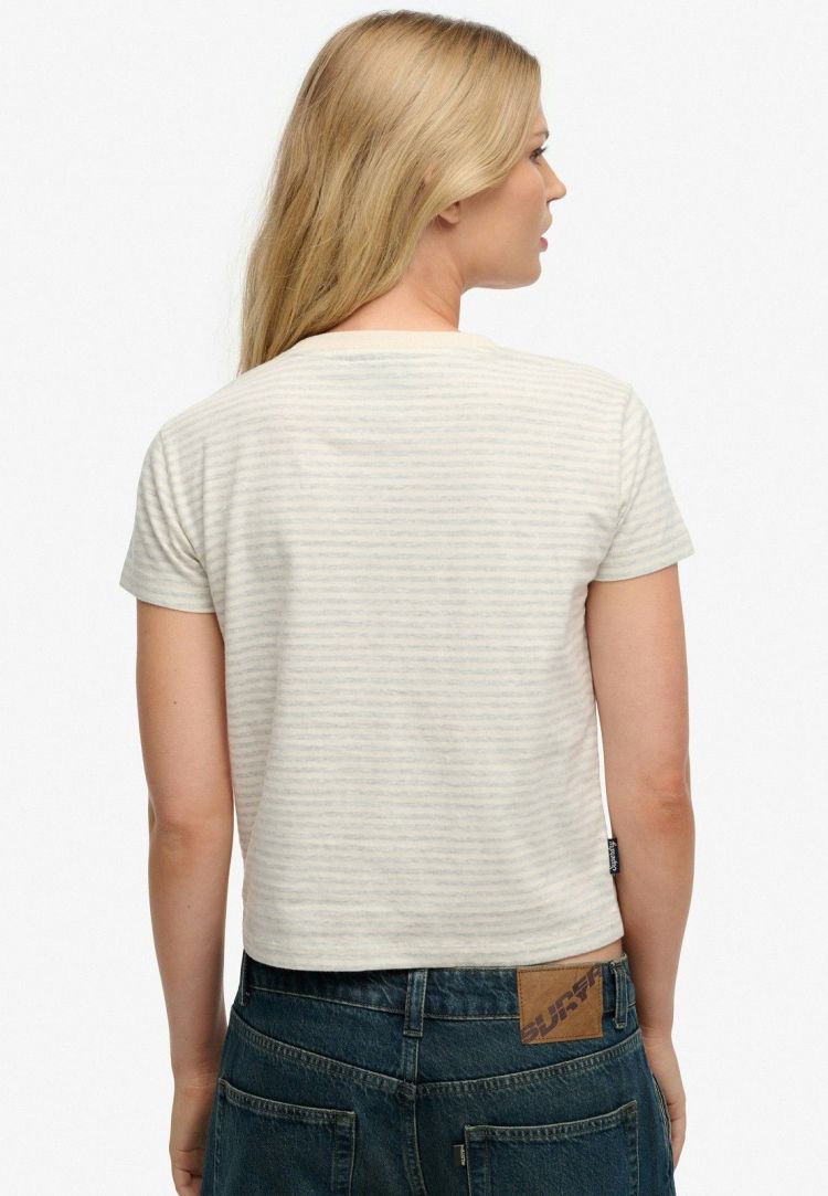 Superdry T-shirt Grijs dames (ESSENTIAL LOGO STR FITTED TEE - W1011640A.K9I) - GL Sport (Sluis)