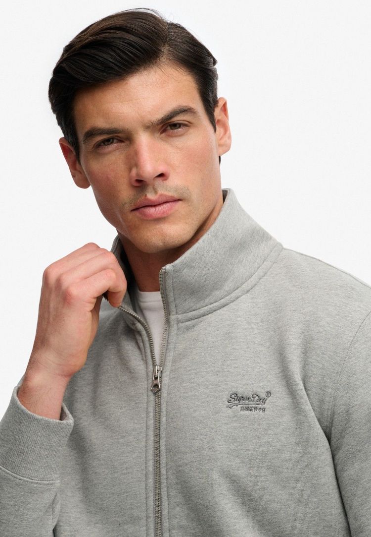 Superdry Vest Grijs heren (ESSENTIAL LOGO TRACK TOP - M2014127A.I1B) - GL Sport (Sluis)