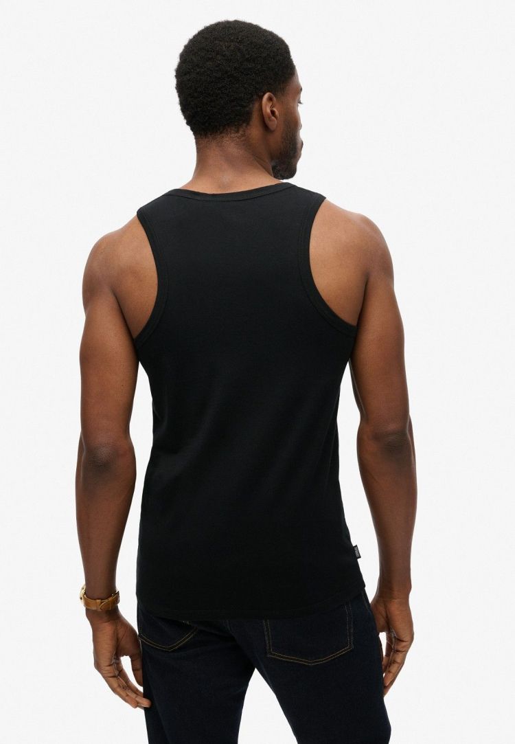 Superdry Tanktop Zwart heren (ESSENTIAL LOGO VEST TOP - M6010819A.02A) - GL Sport (Sluis)