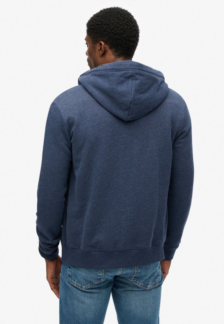 Superdry Vest Blauw heren (ESSENTIAL LOGO ZIP HOODIE HB - M2014128A.B9I) - GL Sport (Sluis)