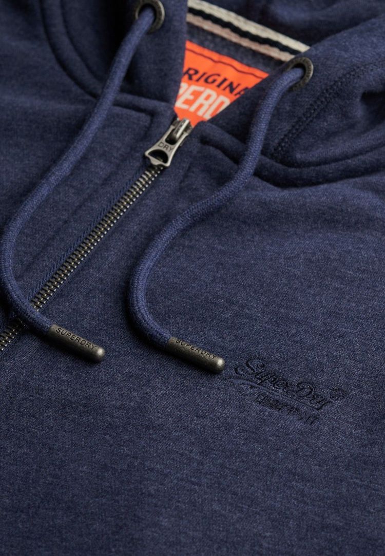 Superdry Vest Blauw heren (ESSENTIAL LOGO ZIP HOODIE HB - M2014128A.B9I) - GL Sport (Sluis)