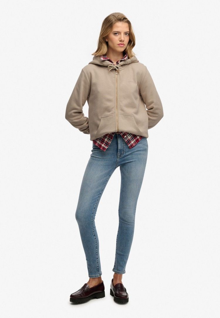 Superdry Vest Beige dames (ESSENTIAL LOGO ZIPHOOD HB - W2012672A.6NN) - GL Sport (Sluis)