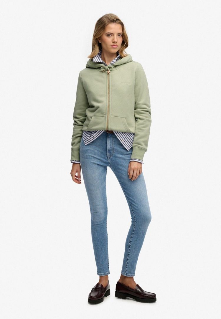 Superdry Vest Groen dames (ESSENTIAL LOGO ZIPHOOD HB - W2012672A.N4X) - GL Sport (Sluis)