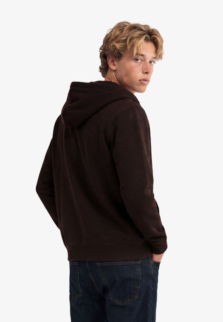 Superdry & Co Vest Bordeaux heren (ESSENTIAL SDCO LOGO ZIPHOOD - M2014703A.M8F) - GL Sport (Sluis)