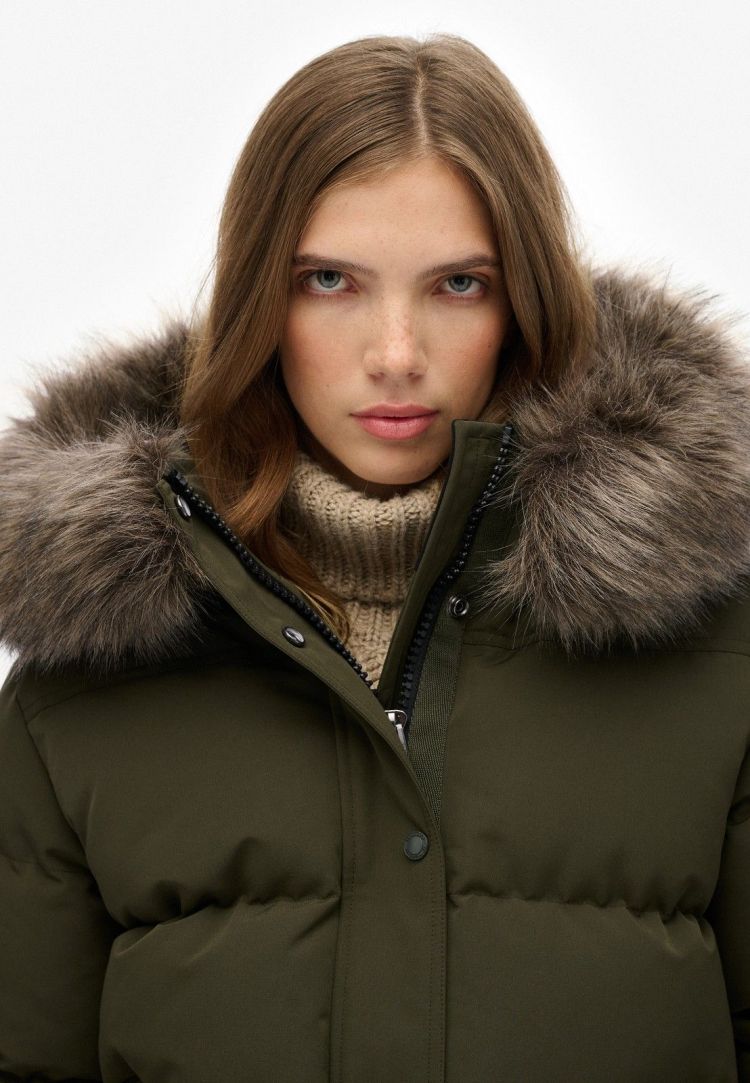 Superdry Jas Kaki dames (EVEREST 5 BAFFLE PUFFER JACKET - W5011929A.D8B) - GL Sport (Sluis)