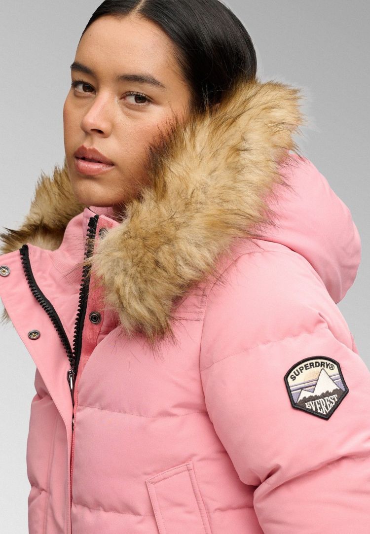 Superdry & Co Jas Roze dames (EVEREST HOODED BOMBER JACKET - W5011785A.L6Y) - GL Sport (Sluis)
