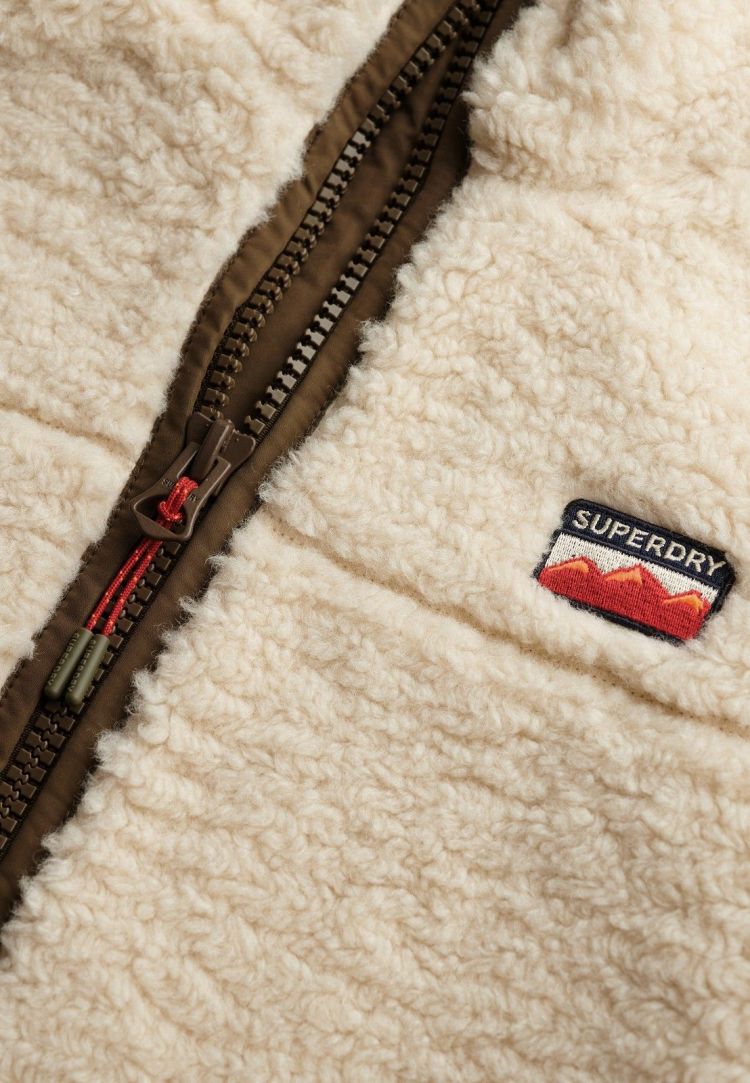 Superdry Jas Off-white dames (FLEECE HYBRID JACKET - W5011934A.1LG) - GL Sport (Sluis)