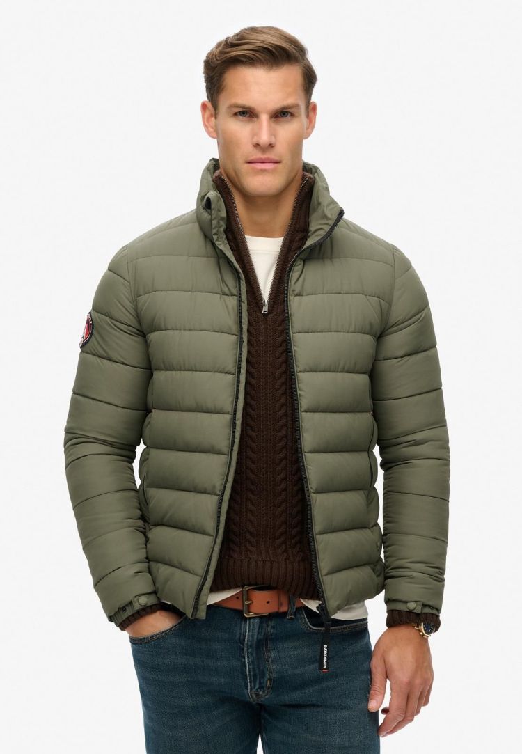 Superdry Jas Olijfgroen heren (FUJI EMB PADDED JACKET - M5011911A.8MI) - GL Sport (Sluis)