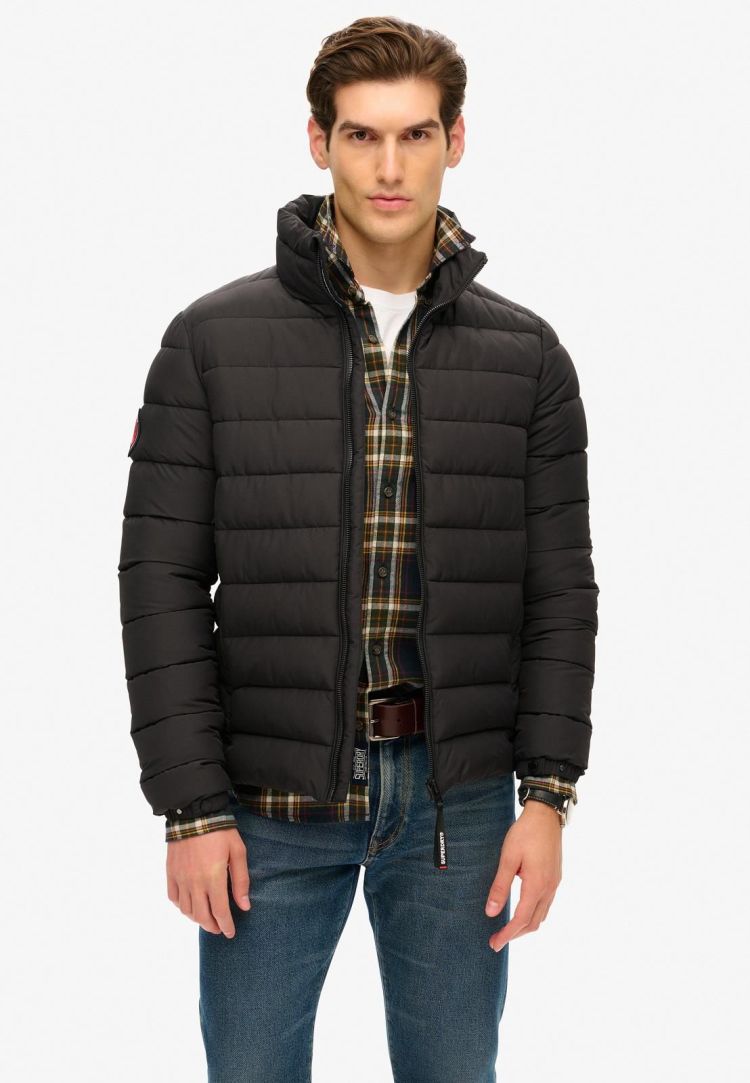 Superdry Jas Zwart heren (FUJI EMB PADDED JACKET - M5011911A.02A) - GL Sport (Sluis)