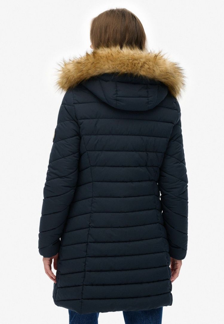 Superdry Jas Blauw dames (FUJI FAUX FUR HOOD MID LENGTH  - W5011999A.98T) - GL Sport (Sluis)