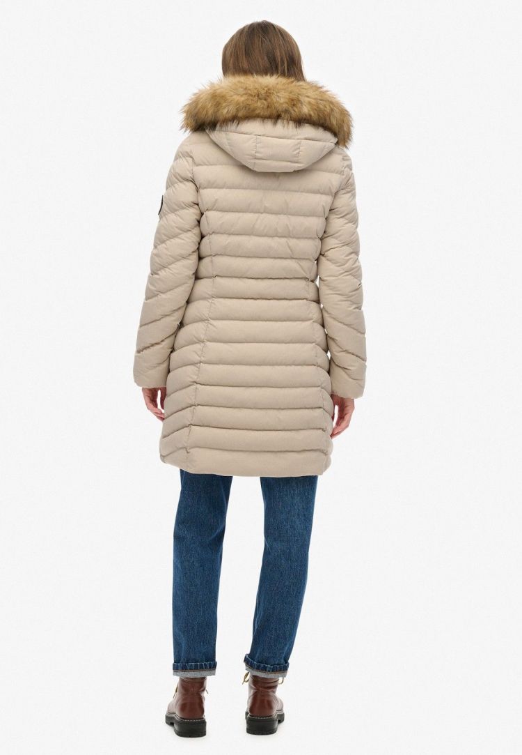 Superdry Jas Creme dames (FUJI FAUX FUR HOOD MID LENGTH  - W5011999A.7MO) - GL Sport (Sluis)