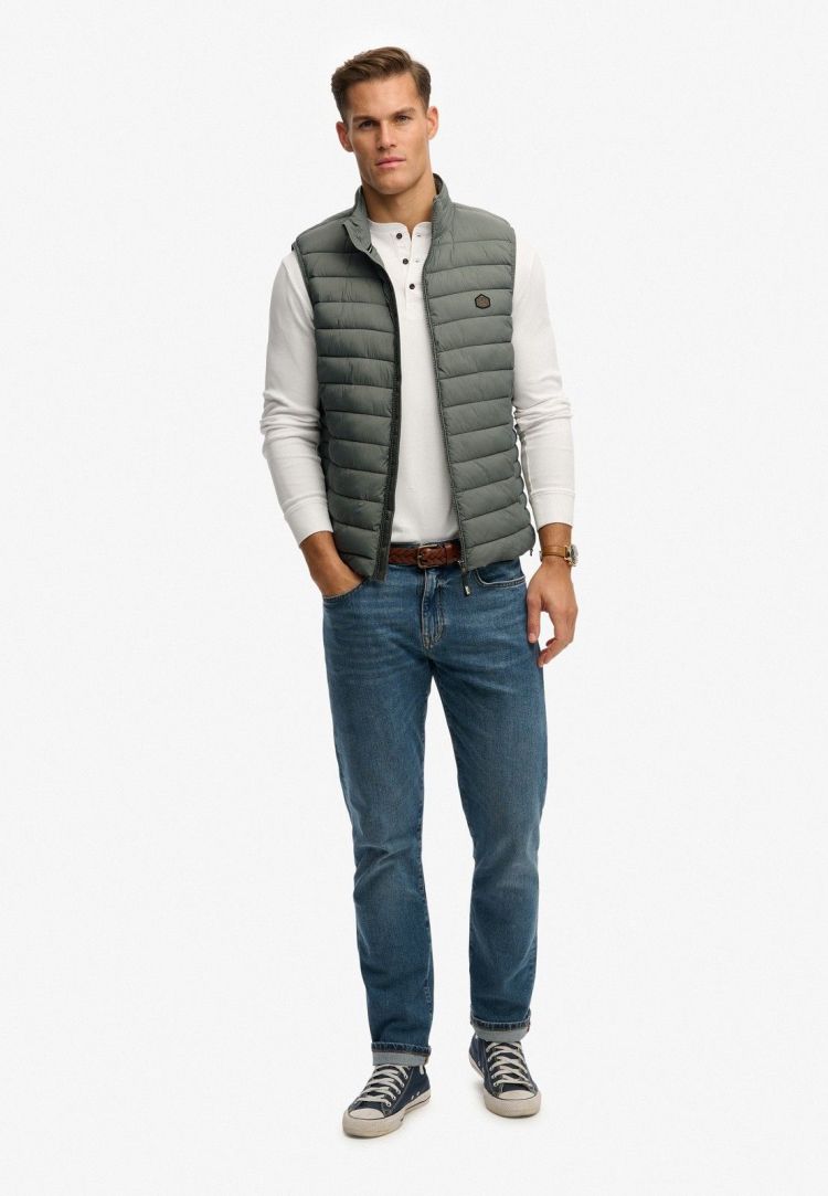 Superdry Bodywarmer Grijs heren (FUJI LITE PADDED GILET - M5012341A.WN1) - GL Sport (Sluis)