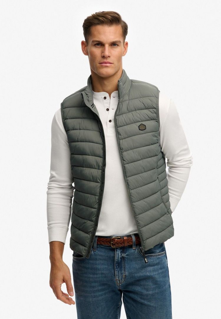 Superdry Bodywarmer Grijs heren (FUJI LITE PADDED GILET - M5012341A.WN1) - GL Sport (Sluis)