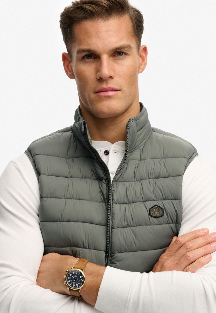 Superdry Bodywarmer Grijs heren (FUJI LITE PADDED GILET - M5012341A.WN1) - GL Sport (Sluis)