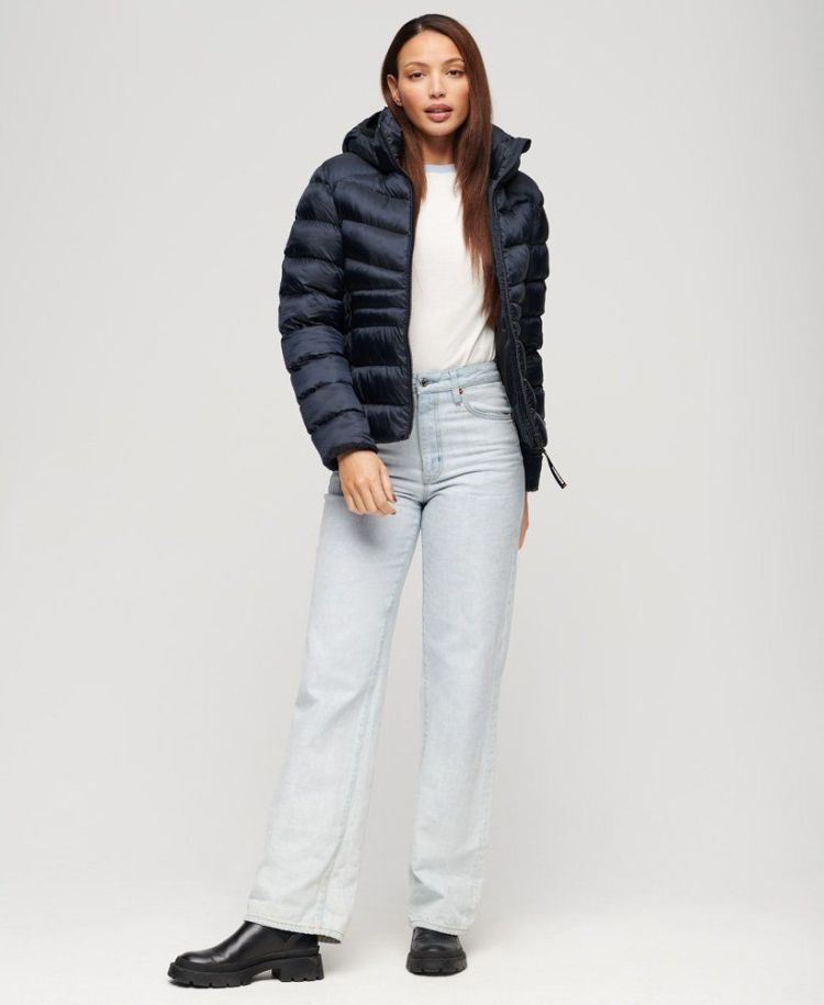 Superdry Jas Blauw dames (HOODED FUJI QUILT PADDED JACKET - W5011724A.98T) - GL Sport (Sluis)