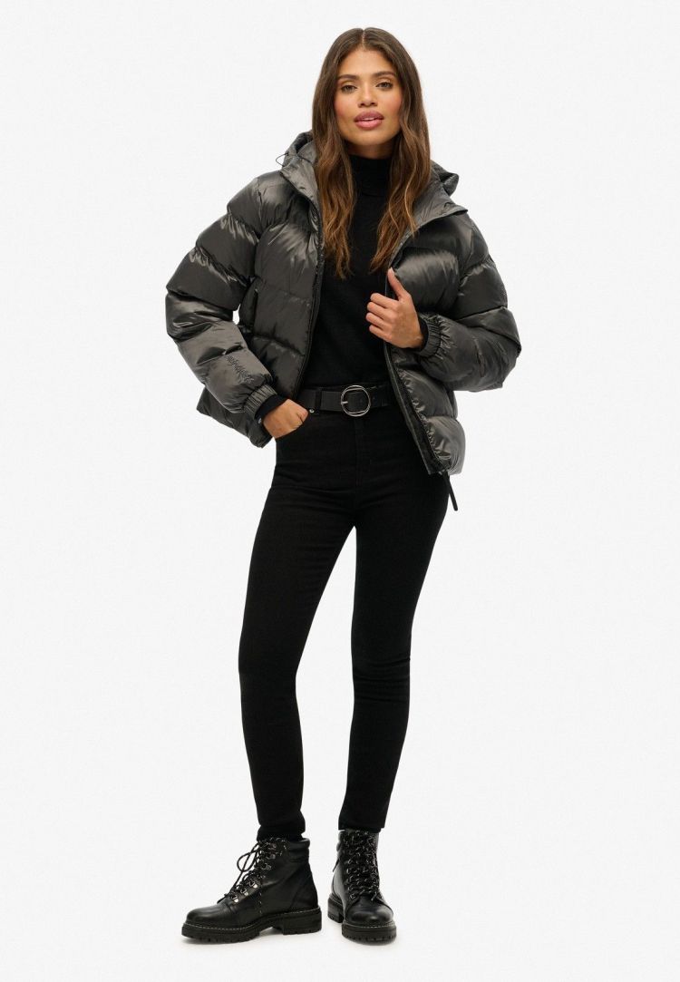 Superdry Jas Zwart dames (HOODED LUXE SPORTS PUFFER - W5012005A.H4N) - GL Sport (Sluis)
