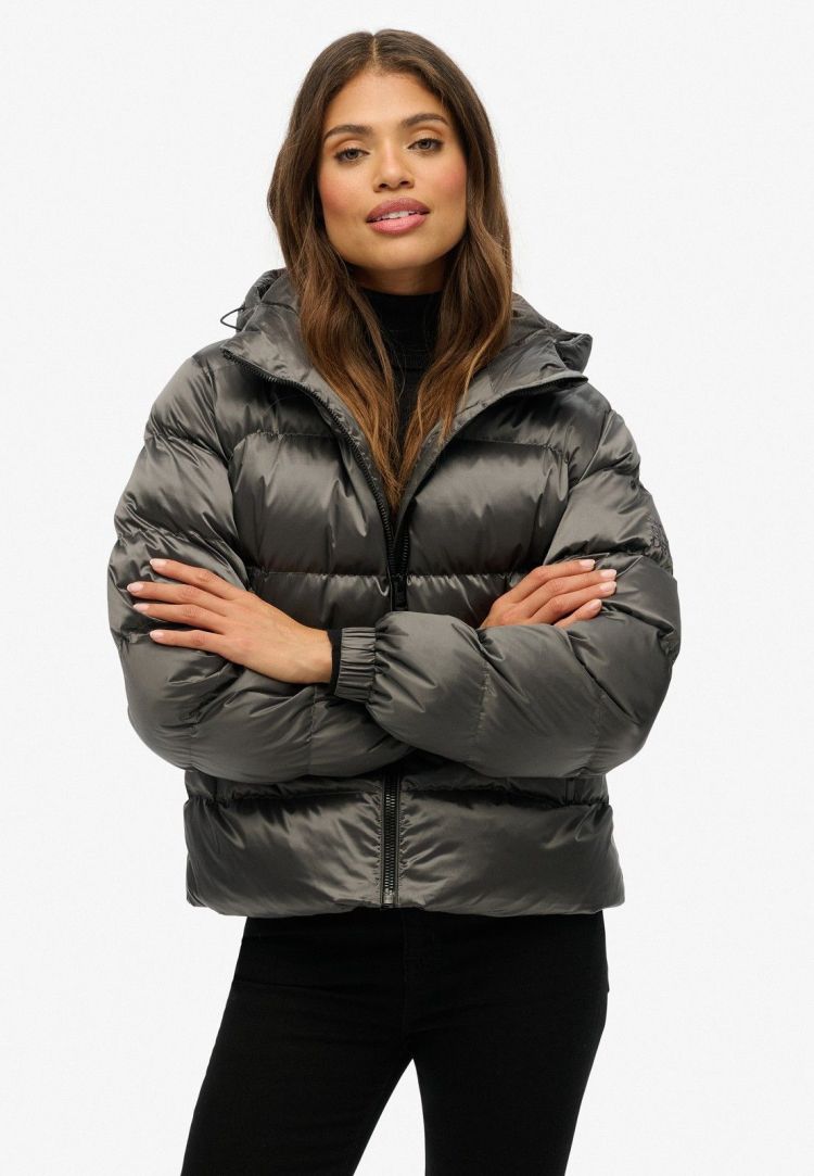 Superdry Jas Zwart dames (HOODED LUXE SPORTS PUFFER - W5012005A.H4N) - GL Sport (Sluis)