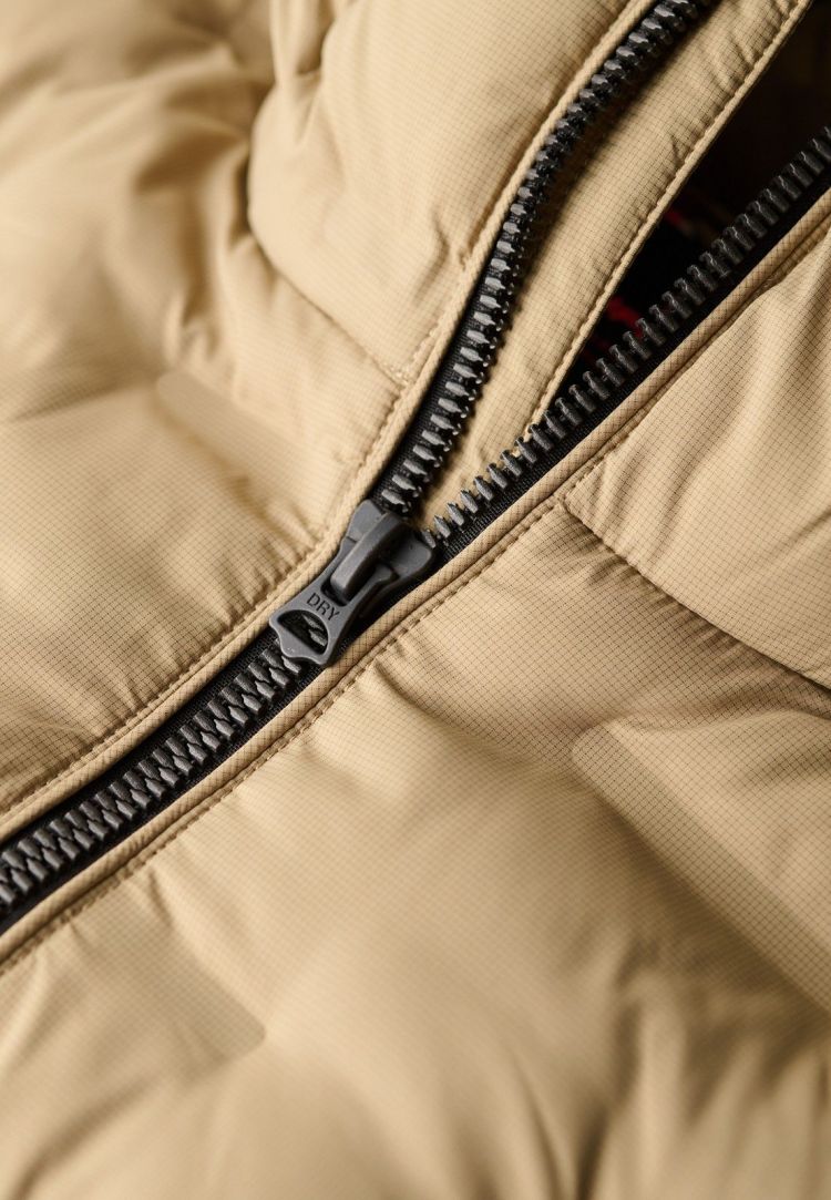 Superdry Jas Bruin heren (HOODED QUILTED PUFFER COAT - M5012045A.8MF) - GL Sport (Sluis)