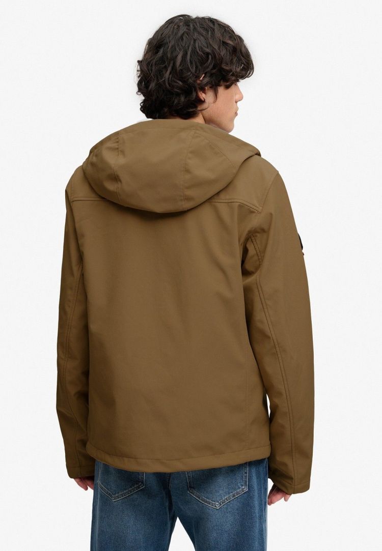 Superdry & Co Jas Beige heren (HOODED SOFTSHELL TREKKER JACKET - M5012327A.L5K) - GL Sport (Sluis)